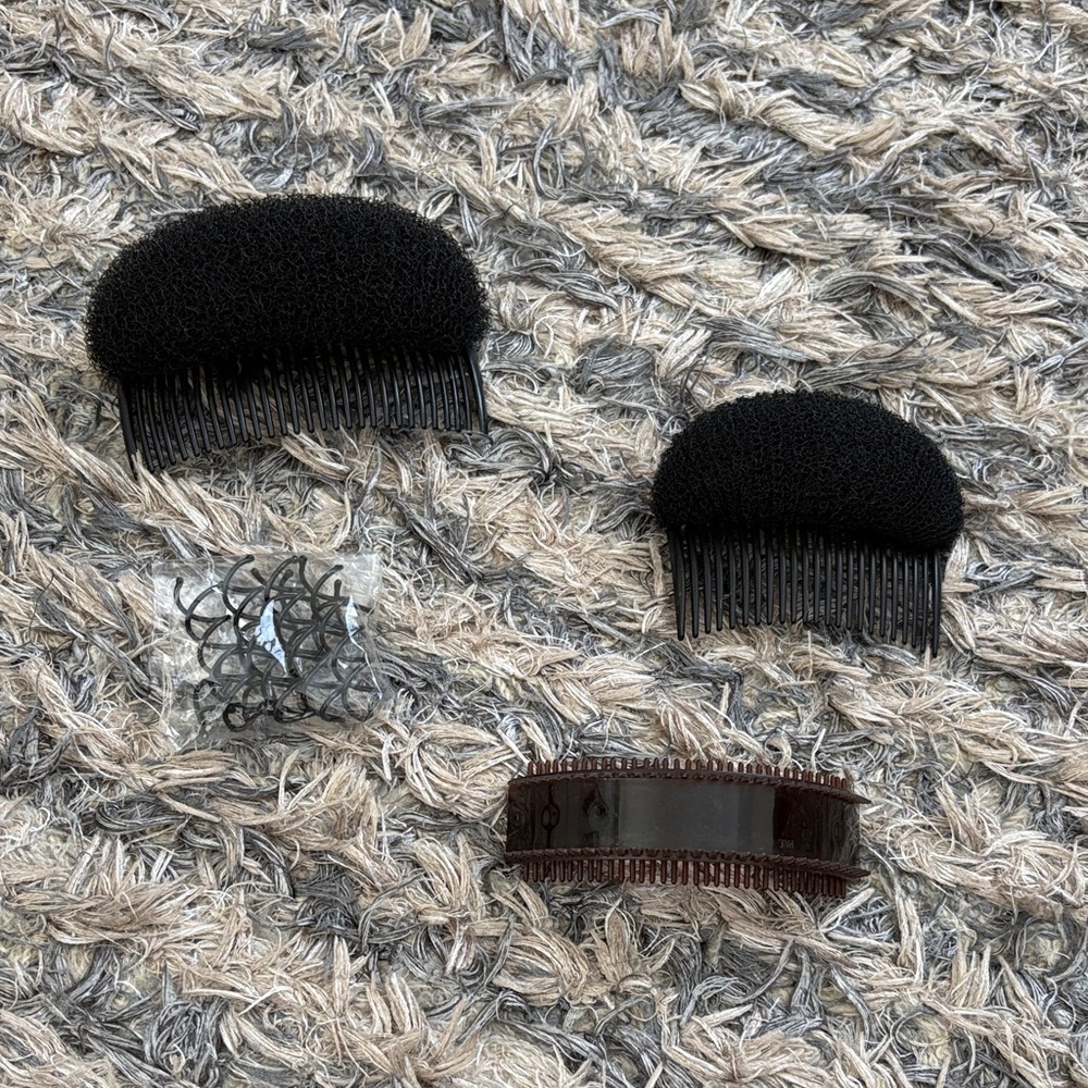 New! 3 Volumizing Hair Pad Inserts Set + Gift